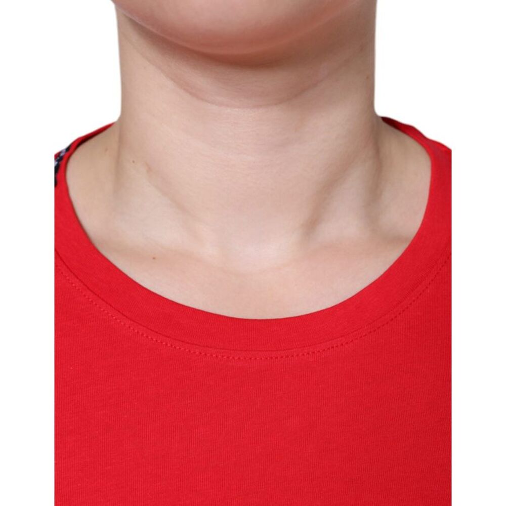 Dolce & Gabbana Dolce Gabbana TSH86519 Red Cotton TShirt Women Red Tops & - Picture 5 of 6